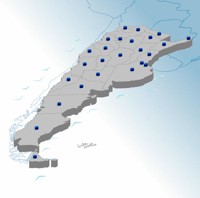 Sucursales en todo el pais Mapa Sucursales en todo el pais